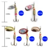 Metal Spoon Spinner Fishing Lure 10pcs Set Spoonbait Crankbaits Fishing Wobblers for Pike Crochet Kit Artificial Bait 4